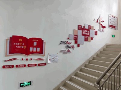 新时代文明实践中心布置 | 党员活动室背景墙 | 环保阻燃材料 资质齐全 - 科技未来风图5