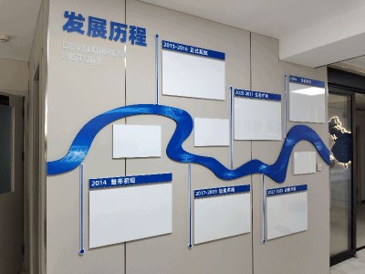 公司发展历程墙贴 | 3D立体亚克力企业标识 | 源头工厂 施工包安装 - 科技未来风图1