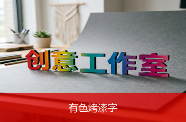 有色烤漆字