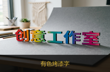 有色烤漆字