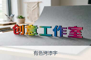 有色烤漆字