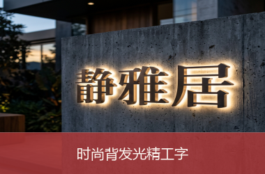 时尚背发光精工字