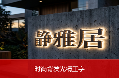时尚背发光精工字