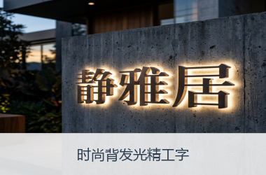时尚背发光精工字