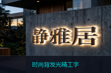 时尚背发光精工字